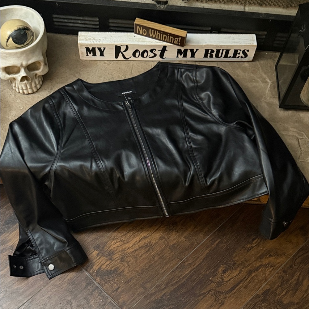 Torrid Black Faux Leather Jacket